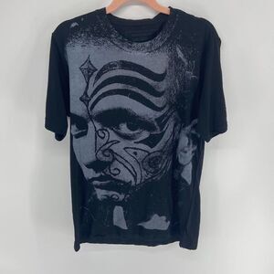 Prince Peter black tribal face graphic short sleeve tshirt Unisx L NWOT